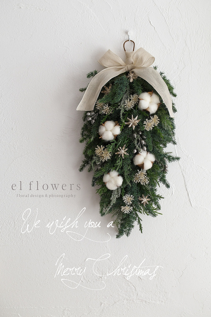 大人のナチュラルクリスマススワッグ | el flowers online shop