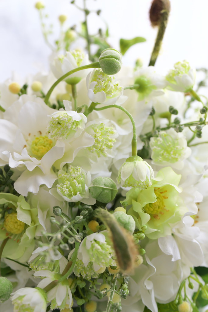 スタンドブーケ*グリーンホワイト | el flowers online shop