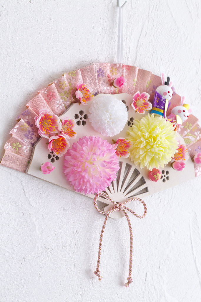 ひな祭りの花扇プレート飾り | el flowers online shop