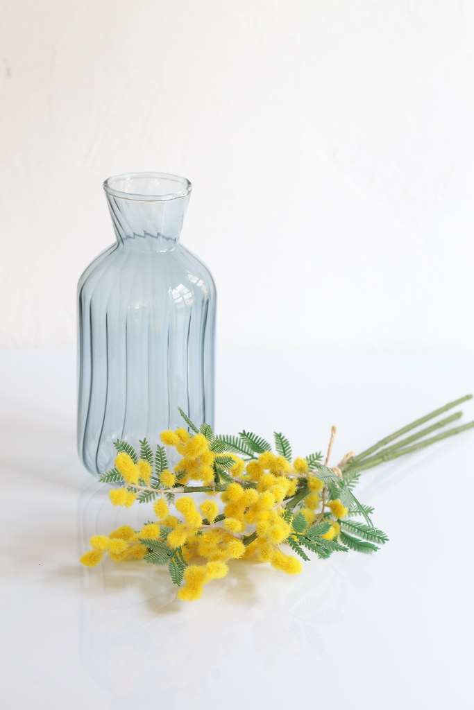 ガラス花瓶 ミモザバンチ付 | el flowers online shop